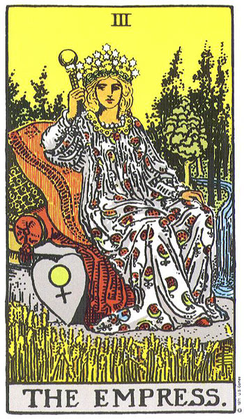 Classic tarot card image of The Empress